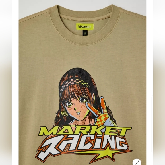 💥BUY 2 GET 1 FREE Market UO Exclusive On Any Sunday Tee Shirts, Size M & L, Tan - Picture 4 of 8